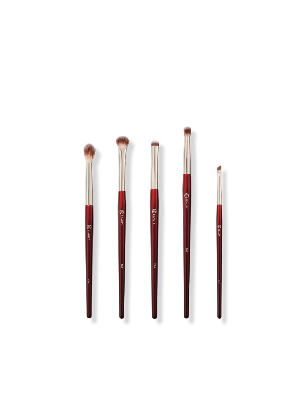 NWT Brush Set for Hooded & Smaller Eyes Five Eye Makeup Brushes Vegan